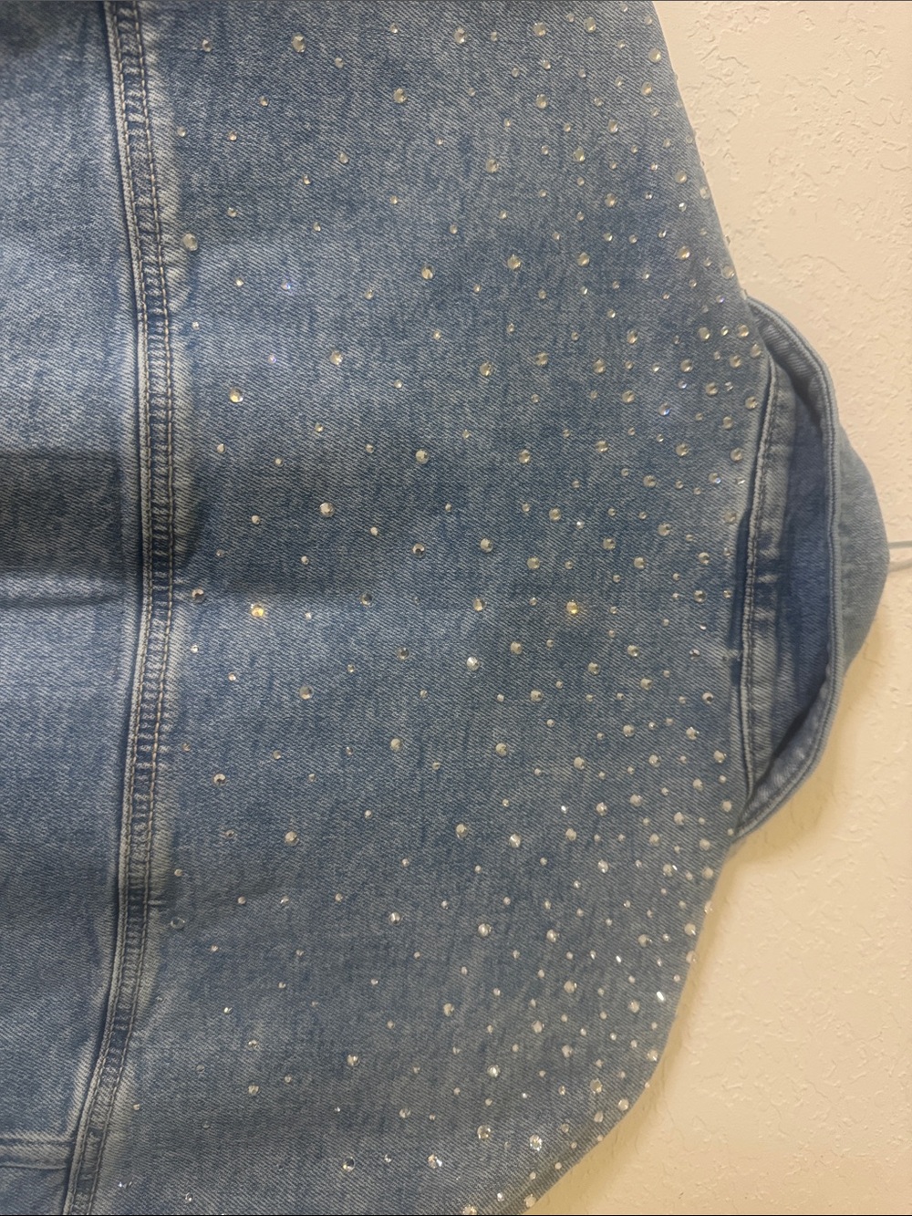 PINK Victoria's Secret Trucker Rhinestone Denim Jacket - Picture 5 of 7
